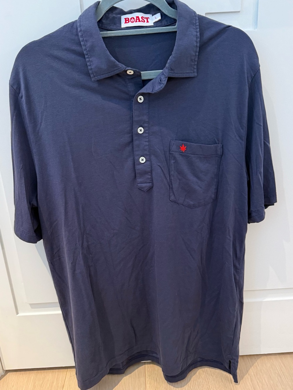 Men's Navy Polo Shirt - BOAST - Picture 4 of 5